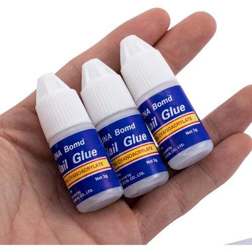 Hot Sale 3 Pcs/Set Professional Mini Nail Glue Stick Drill False Nail Art Drill Glue Supplies For Decorate Tips Rhinestones