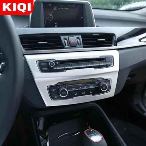 KIQI ABS Car Styling Central Control Panel Decorative Cover Trim Sticker for BMW X1 F48 2016 - 2020 Interior Auto Accessories