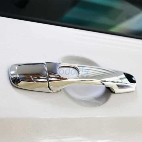 For Ford Explorer 2016 2017 2018 2019 Door Handle Cover Grab Holder Protector Trim Wiht Smart Key Hole Car Styling Accessories