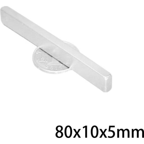 1~30PCS 80x10x5 Super Strip N35 Big sheet Magnets 80x10x5mm Neodymium Magnet 80mmX10mm Permanent NdFeB Strong Magnets 80*10*5 mm