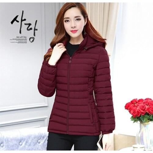 2020 New Fashion Autumn Winter Down Womens Parka Coats Ladies Women Slim Fit Hooded Jackets Outwear Female Plus Size 6XL
