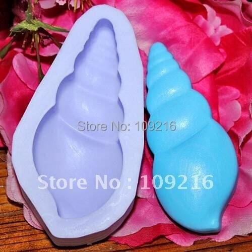 Wholesale!!!1pcs Sea Snail (R1033) Silicone Handmade Soap Mold Crafts DIY Mold