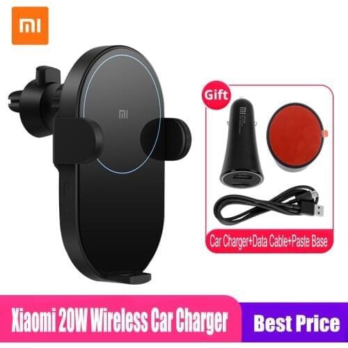 Original Xiaomi Mi 20W Max Qi Wireless Car Charger WCJ02ZM with Intelligent Infrared Sensor Fast Charging Car Phone Holder