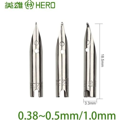 Original HERO brand universal pen nib 0.38mm 0.5mm Calligraphy nib small iridic gold nib general fountain pen replacement nib