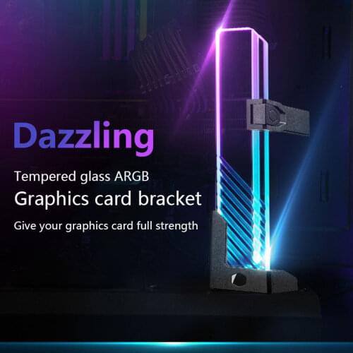 Cooler Master Dazzling Crystal Graphics Card Bracket Tempered Glass Magnetic Support Frame ARGB Sync Jack Graphics Card Friend