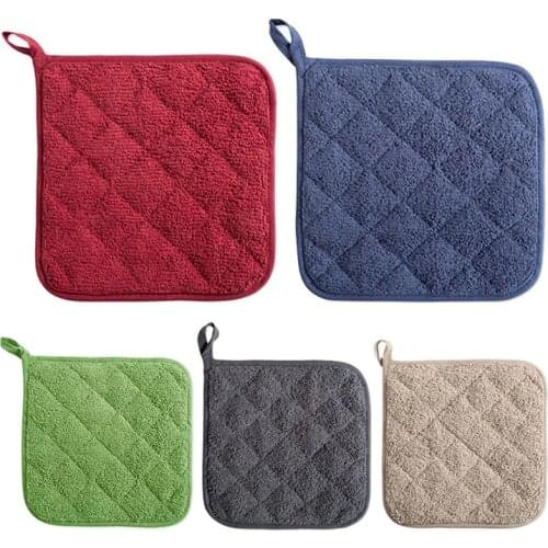 1pc Pot Holders Heat Resistant Cotton Mat Non-slip Potholder Cushion Kitchen Baking Hot Pads Table Placemat Accessories