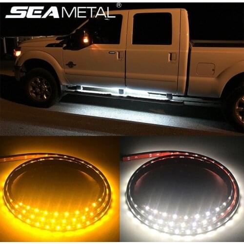 2PCS underglow lights for Pickup Flexible Atmosphere Lamp Strip lRGB Underbody Decorative Chassis Lights Side Pedal Neon Lights