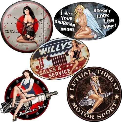 Retro Spark Plug Pinup Girl Car Sticker Windshield Bumper Motorcycle Helmet Decal High Quality KK Vinyl Cover Scratches PVC