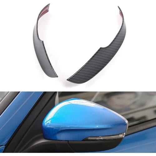 Carbon Look Chrome for Ford Focus MK4 2019 Side Rearview Mirror Cover Trims Accessories