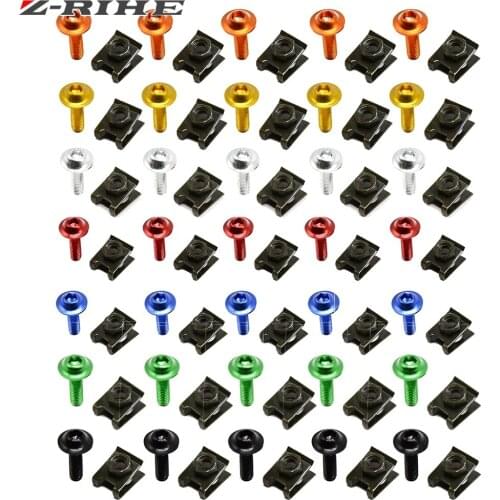 Universal Motorcycle Fairing Body Bolts Scooter Nuts Bolts M6 Spire Speed Fastener Clips Screw Spring Bolts Nuts for Honda XADV