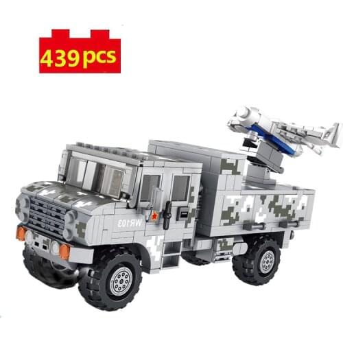 Military Series World War II Battlefield reconnaissance truck drone DIY Model Building Blocks Bricks Toys Gifts