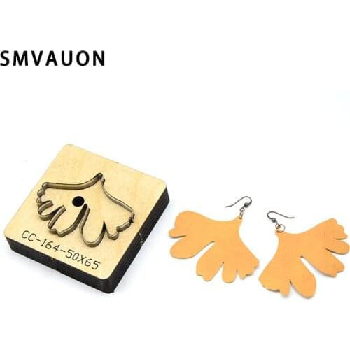 SMVAUON Japan Steel Die Cut Steel Punch Ginkgo Earrings Cutting Mold Wood Dies Leather Blade Rule Cutter DIY Leather Crafts
