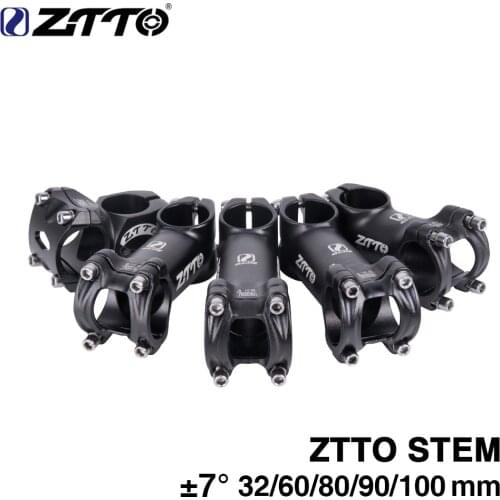 ZTTO 32 60 80 90 100mm High-Strength Lightweight 31.8mm Stem For XC AM MTB Mountain Road Bike Bicycle Part