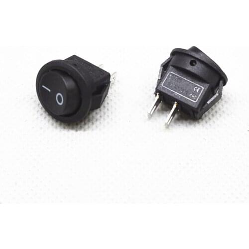 100PCS KCD 15mm KCD11 rocker switch 2PIN I/O button power switches small size Round KCD-15 Free shipping D