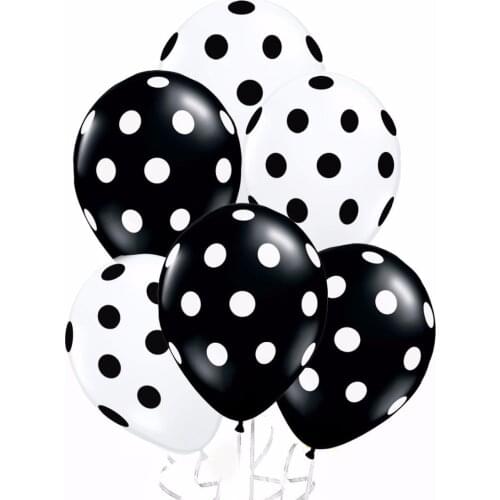 15pcs Black White Spot Polka Dot Latex Balloons Globos Party Birthday Presents Balloons Wedding Decorations Globos Air Balls