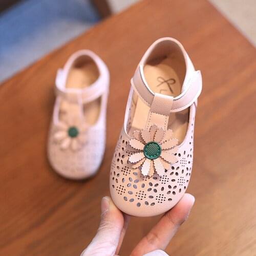2021 Baby Fashion Hollow Kids Flowers Shoes Children Spring Dresses Leather Shoes Toddler Female For Little Girl 1 3 4 5 6 Years