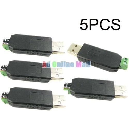 5PCS/LOT USB to RS485 485 Converter Adapter Support Win7 XP Vista Linux Mac OS WinCE5.0