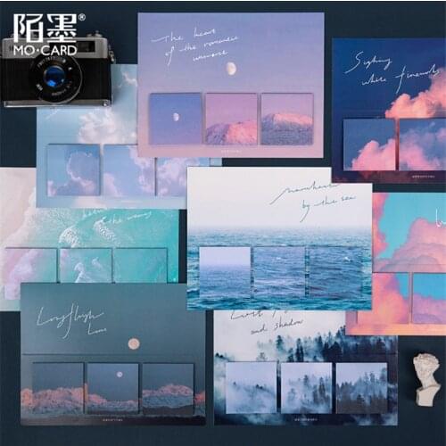 60 Sheets/Pack Stars Moon Forest Theme Cute Memo Pad Stickers Decal Sticky Notes Scrapbooking Diy Kawaii Notepad Diary