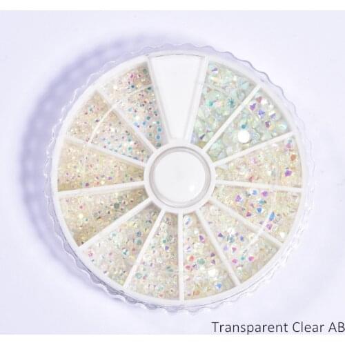 AB Colors 1.4mm-3.2mm 1000Pcs/Box Mixed Size Round Box стразы Non Hotfix Rhinestone For DIY Nail Art Decoration Wedding B3975