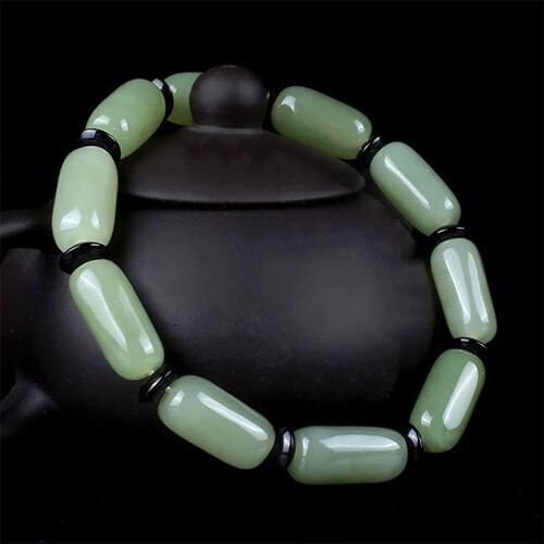 Natural Jade Bracelet Beads Jadite Bracelets Fine Jewelry Round Bangle for Men Women Charm Jewelry Fashion Accessories