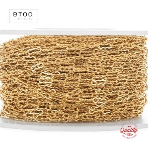 Real 14K Gold Filled Krinkle Chain 1.4MM Chain Necklace Gold jewelry Minimalist Gold Filled Chain DIY Jewelry