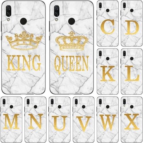 Phone case for Huawei Nova 3 3i 2 2s Plus 2i P10 Selfie Nova CAN-L11 White Marble Golden English Letter Fashion Name Back Cover