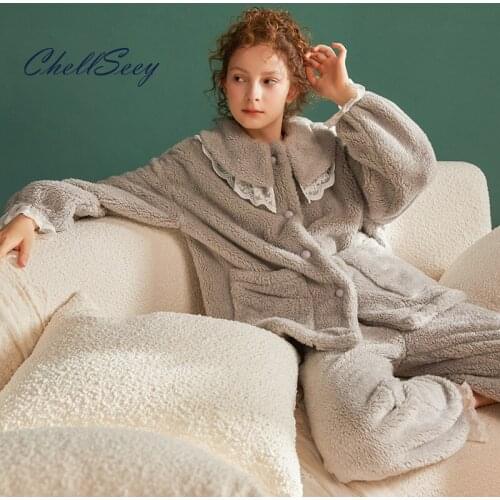 ChellSeey Women's Warm Pajamas