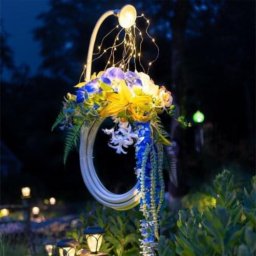 Wreath Decorative Lights Water Pipe Decoration Luminescent Creative Outdoor Gardening Lawn Lamp Decorations