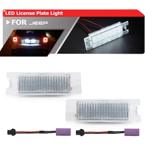 2x Canbus Error Free Led Number License Plate Light Lamp For Jeep Renegade 2014-2017 Car-Styling Rear Led White Lamps