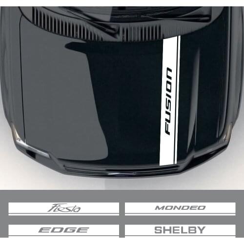 Car Hood Decal For Ford Fiesta Fusion Kuga Mustang Explorer Edge Engine Bonnet Decor Sticker Vinyl Film Cover Auto Accessories
