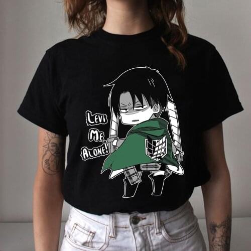 Attack on Titan AOT T-Shirt Men Cotton T Shirt Anime Ackerman Levi Clothes Anime Tops Tees