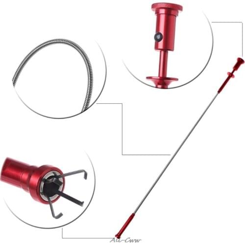 Flexible Pick Up Tool Magnet 4 Claw LED Light Magnetic Long Spring Grip Home Toilet Gadget Sewer Cleaning Pickup Tools