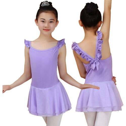 Sleeveless Cotton Gymnastics Leotard For Girls Ballet Dress Dance Clothes Child Kids Tutu Costumes Unitard Classical Dancewear