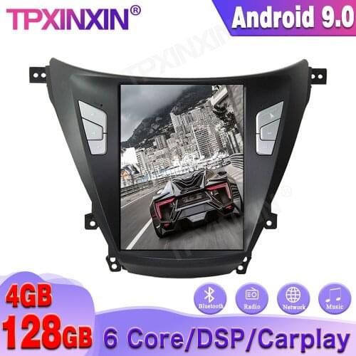For Hyundai Elantra 2014-2017 128G Android 9.0 PX6 Car GPS Navigation Stereo Headunit Multimedia Player Auto Radio Tape Recorder