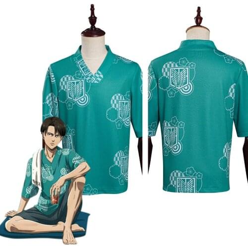 Attack on Titan X RAKU SPA Levi·Ackerman Cosplay Costume Halloween Carnival Suit