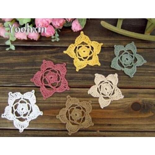 Round Handmade Cotton Place table mat lace pad cloth crochet drink placemat felt doily cup mug holder tea coaster dining kitchen