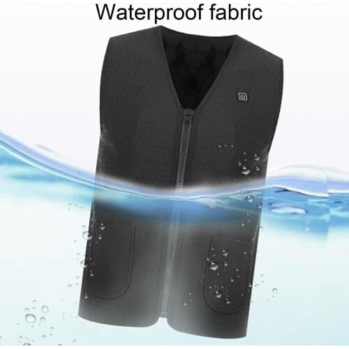 Unisex Outdoor Hiking Fishing USB Rechargeable Warm Washable Vest Heating Jacket