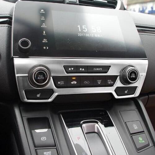 Matte Car Center Control Dasdboard Side Cover Frame Trim 3D Sticker For Honda CRV CR-V 2017 2018 Accessories Car Styling LHD