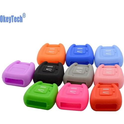 OkeyTech 2 Button Car Key Fob Cover For Vauxhall Opel Holden Astra Zafira Vectra Tigra Omega Signum Frontera Silicone Key Covers