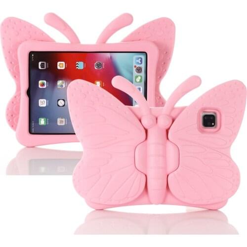 Cartoon Butterfly Kids Back Stand Cover for iPad Pro 11 2021 Safe EVA Children Shockproof Tablet Case for iPad Pro 11 2020 2018