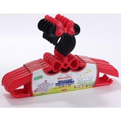 Extensible Mickey & Minnie Style Kid Clothes Rack Hangers Plastic Outdoor Drying Rack for Kids Children