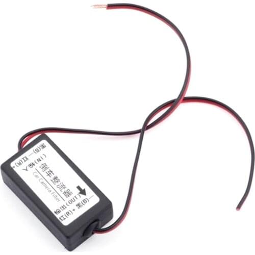 12V DC Power Relay Capacitor Filter Connector Auto Car Camera Filter for Car Parking Backup Reverse Rear View Camera