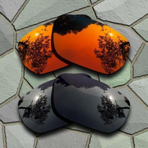 Grey Black&Red Orange Sunglasses Polarized Replacement Lenses for Style Switch
