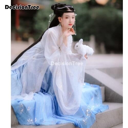 2021 traditional chinese costumes women fairy hanfu coat stage performance folk dancing cape woman fairy cosplay princess coat