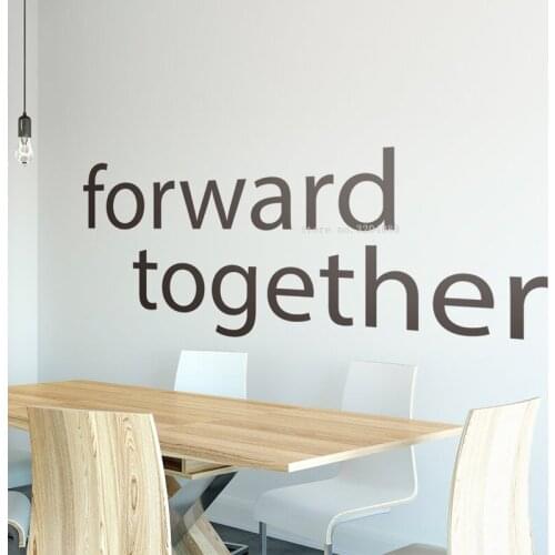 Forward together Motivational Wall Decals Teamwork Office Inspiring Sticker meeting room Sofa background work wallpaper DG493