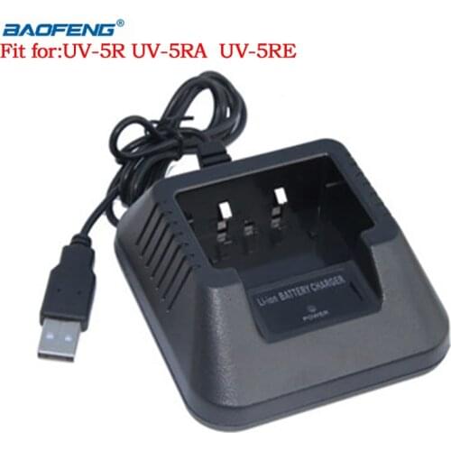 Baofeng UV5R USB Battery Charger For Portable Two Way Radio Walkie Talkie Baofeng Uv-5r Uv-5re 5RB Uv-5ra Accessories