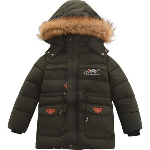 Cold Winter Teens Boys Overcoat Korean Kids Wool Coats Autumn Gentleman Boys Jacket 4-12 Y Children Windproof Warm Long Outwear