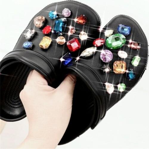 1Set Shoe DIY Metal Charms Button Decoration Button Decoration With Glue For Shoes Charms Accessories