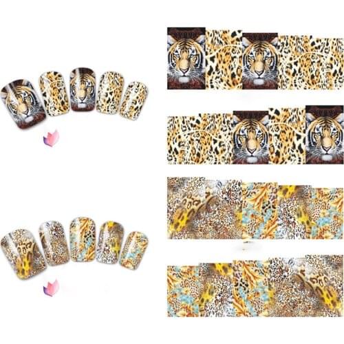 1Sheet 12 in1 Colorful Animal+Flowers+Plants+Figures+Stone Patterns Nail Stickers5.5*5cm Water Transfer Stickers&Decals For Nail