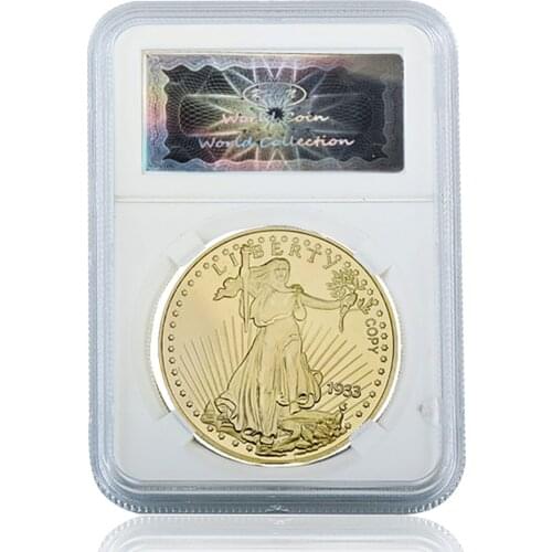 1933 United States Eagle The Liberty Godness Gold US Coins Collectibles For Collection Gifts God Bless American W/ Acrylic Case